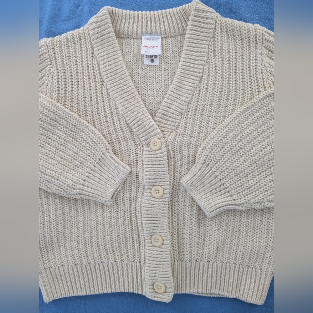 Hanna Andersson Cozy Cream Knit Cardigan